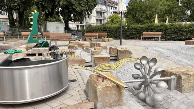 Wasserspielplatz in den Reisinger-Anlagen soll im August eröffnen Wasserspielplatz in den Reisinger-Anlagen soll im August eröffnen